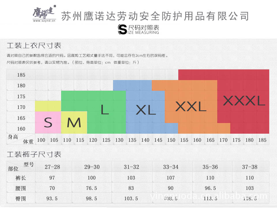 尺碼對(duì)照表